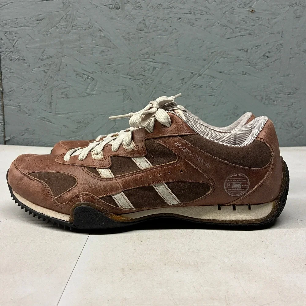Skechers Urban Spike B-Boys Sneakers 50373 BRNT Mens 9.5 Brown Casual NWB